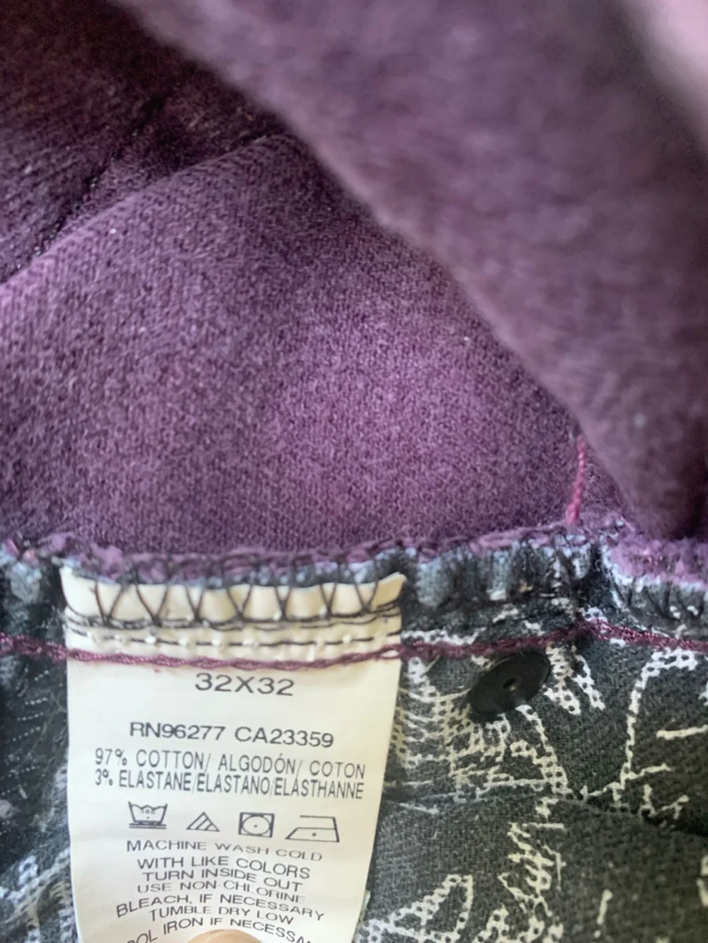 Vans Men's Straight Jeans - Deep Plum